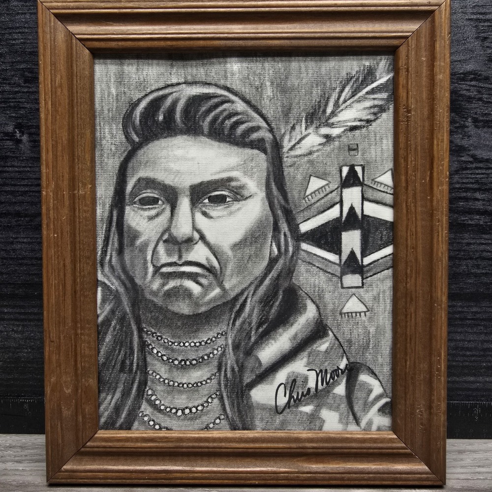 Vintage Chief Joseph Nez Perce - Sketch By Chris M.